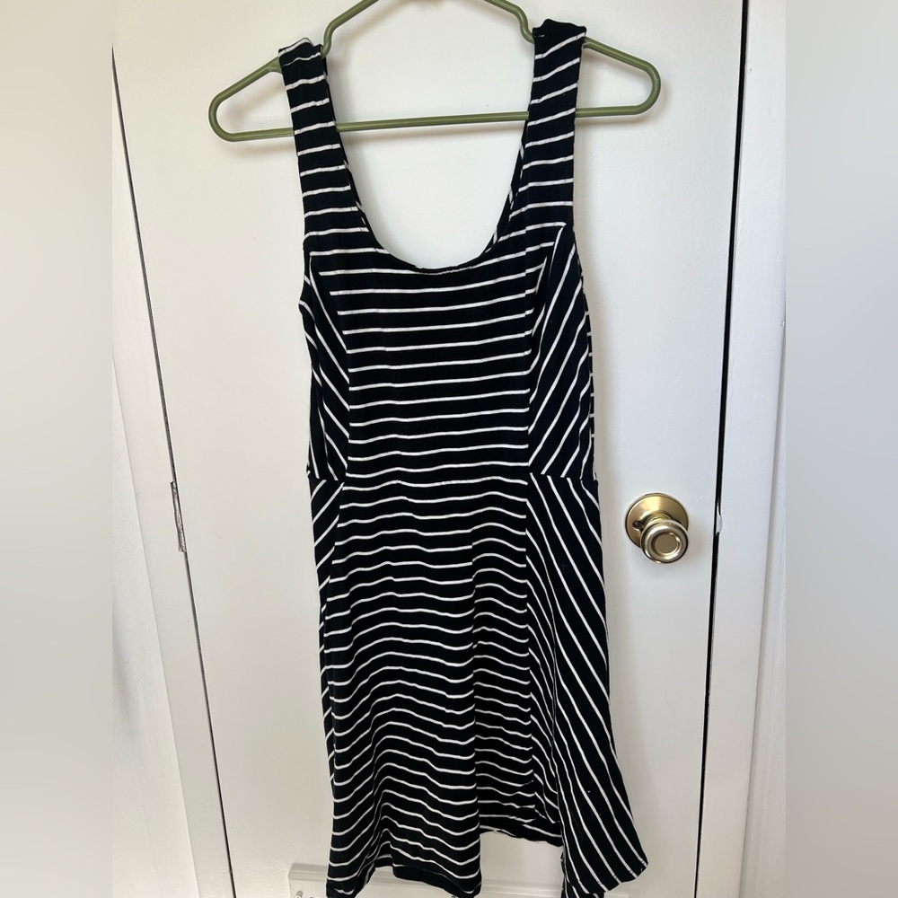 Mossimo Supply Co. Black and White Sleeveless Mini Sundress